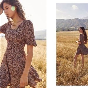 Christy Dawn Azalea Green Floral Dress Medium